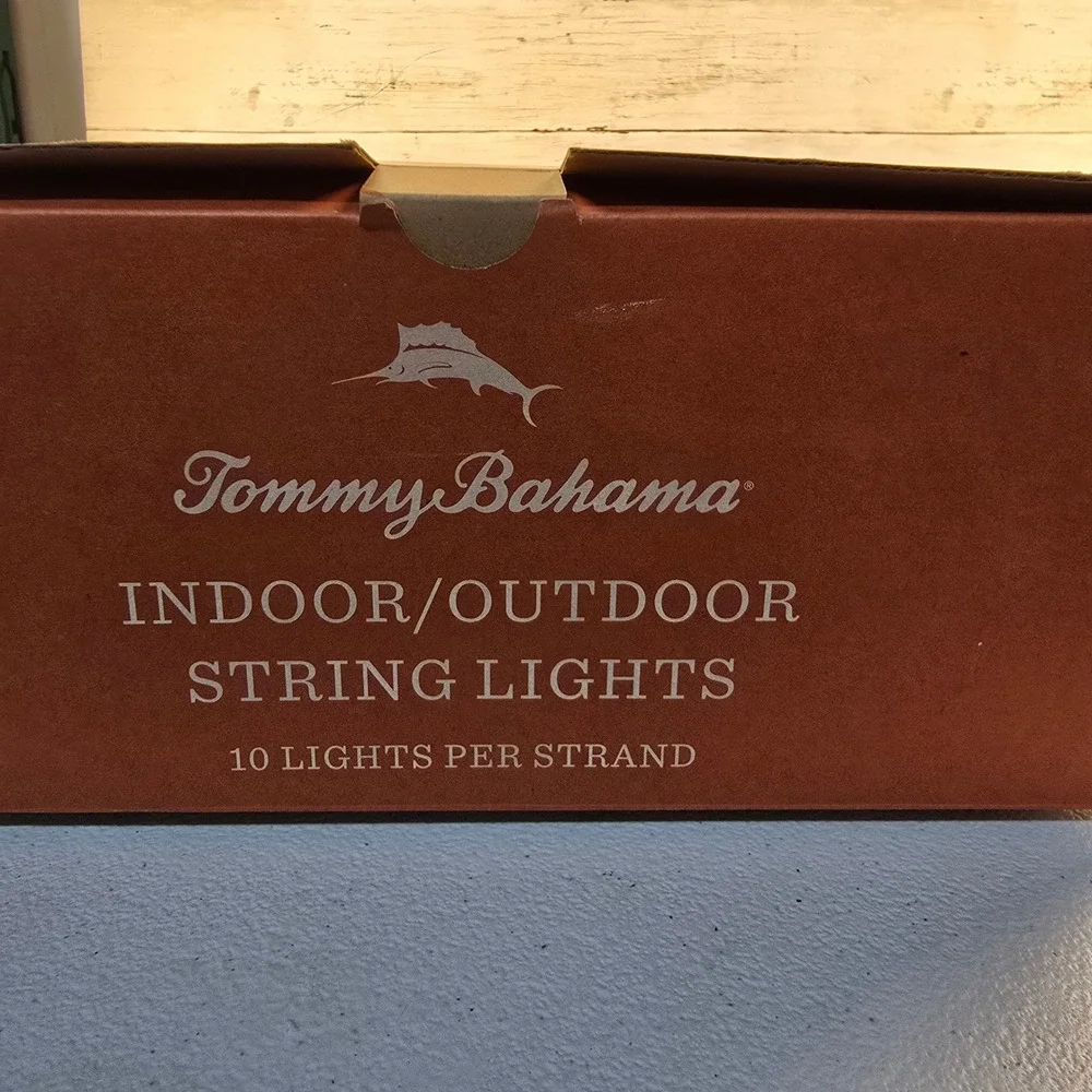 NEW Tommy Bahama Indoor Outdoor String Lights 10 Lights 16.5ft Tropical Patio